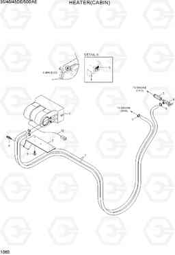 1060 HEATER(CABIN) 35/40/45D-7E,50D-7AE, Hyundai