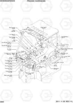 2050 FRAME HARNESS 35/40/45D-7E,50D-7AE, Hyundai