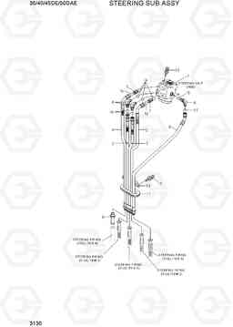 3130 STEERING SUB ASSY 35/40/45D-7E,50D-7AE, Hyundai