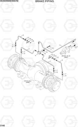 3140 BRAKE PIPING 35/40/45D-7E,50D-7AE, Hyundai