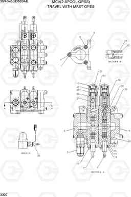 3300 MCV(2-SPOOL, OPSS) 35/40/45D-7E,50D-7AE, Hyundai