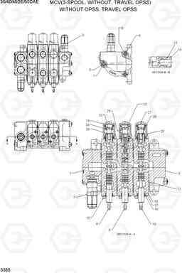 3330 MCV(3-SPOOL, WITHOUT, TRAVEL OPSS) 35/40/45D-7E,50D-7AE, Hyundai