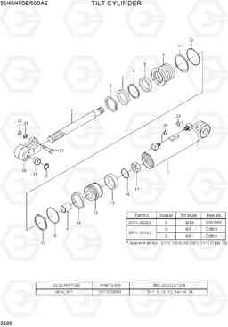 3500 TILT CYLINDER 35/40/45D-7E,50D-7AE, Hyundai