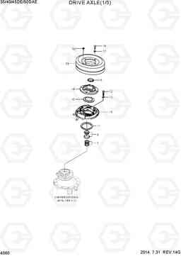 4060 DRIVE AXLE(1/5) 35/40/45D-7E,50D-7AE, Hyundai