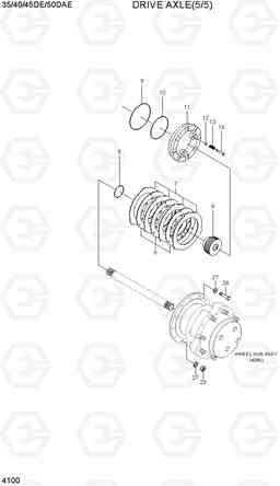 4100 DRIVE AXLE(5/5) 35/40/45D-7E,50D-7AE, Hyundai