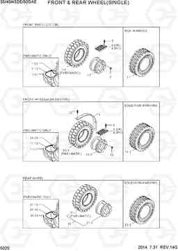5020 FRONT & REAR WHEEL(SINGLE) 35/40/45D-7E,50D-7AE, Hyundai