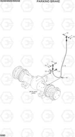 5060 PARKING BRAKE 35/40/45D-7E,50D-7AE, Hyundai