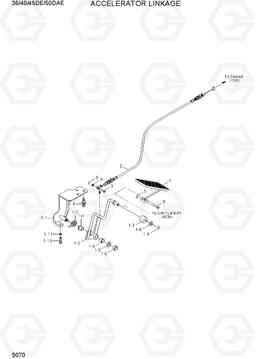 5070 ACCELERATOR LINKAGE 35/40/45D-7E,50D-7AE, Hyundai