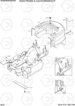 6010 FRAME & COUNTERWEIGHT 35/40/45D-7E,50D-7AE, Hyundai