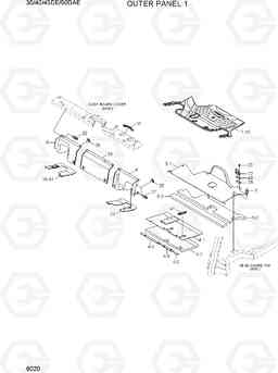 6020 OUTER PANEL 1 35/40/45D-7E,50D-7AE, Hyundai