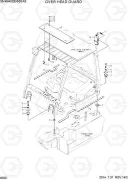 6050 OVER HEAD GUARD 35/40/45D-7E,50D-7AE, Hyundai