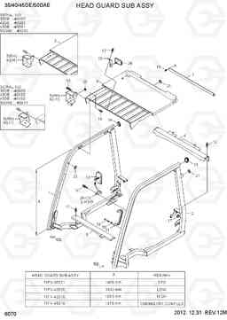 6070 HEAD GUARD SUB ASSY 35/40/45D-7E,50D-7AE, Hyundai