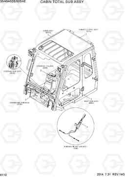 6110 CABIN TOTAL SUB ASSY 35/40/45D-7E,50D-7AE, Hyundai