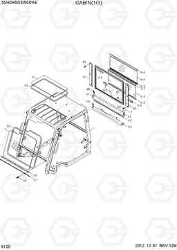 6120 CABIN(1/3) 35/40/45D-7E,50D-7AE, Hyundai