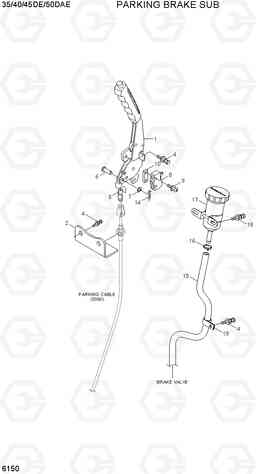 6150 PARKING BRAKE SUB 35/40/45D-7E,50D-7AE, Hyundai