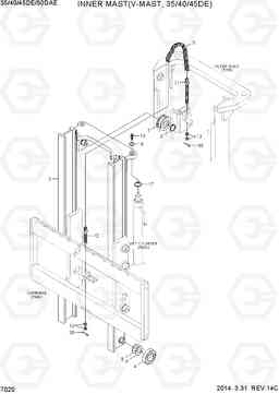 7020 INNER MAST (V-MAST, 35/40/45DE) 35/40/45D-7E,50D-7AE, Hyundai