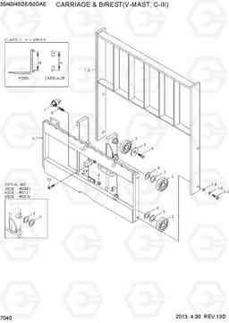 7040 CARRIAGE & B/REST(V-MAST, C-III) 35/40/45D-7E,50D-7AE, Hyundai