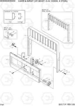 7141 CARR & B/REST (VF-MAST, C-IV, 4.5TON) 35/40/45D-7E,50D-7AE, Hyundai
