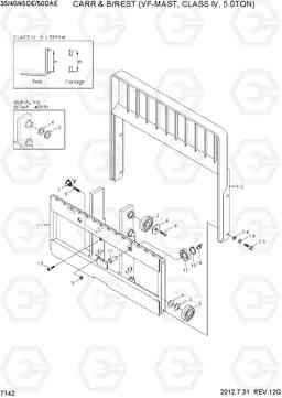 7142 CARR & B/REST (VF-MAST, C-IV, 5.0TON) 35/40/45D-7E,50D-7AE, Hyundai
