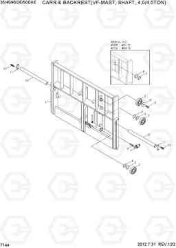 7144 CARR&B/REST (VF-MAST, SHAFT, 4.0/4.5TON) 35/40/45D-7E,50D-7AE, Hyundai