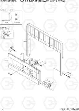 7251 CARR & B/REST (TF-MAST, C-IV, 4.5TON) 35/40/45D-7E,50D-7AE, Hyundai