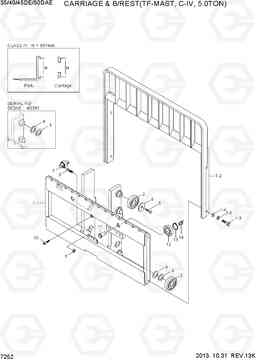 7252 CARR & B/REST (TF-MAST, C-IV, 5.0TON) 35/40/45D-7E,50D-7AE, Hyundai