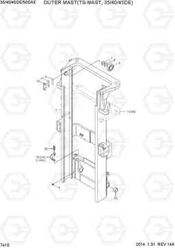 7410 OUTER MAST (TS-MAST,35/40/45DE) 35/40/45D-7E,50D-7AE, Hyundai