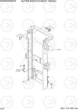 7415 OUTER MAST (TS-MAST,50DAE) 35/40/45D-7E,50D-7AE, Hyundai