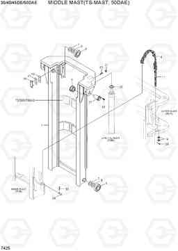 7425 MIDDLE MAST (TS-MAST,50DAE) 35/40/45D-7E,50D-7AE, Hyundai