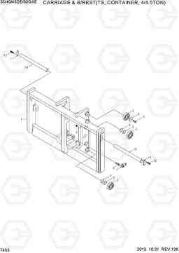 7453 CARRIAGE & B/REST(TS,CONTAINER,4/4.5TON) 35/40/45D-7E,50D-7AE, Hyundai