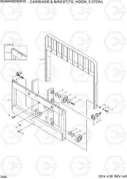 7454 CARRIAGE & B/REST(TS,HOOK, 5.0TON) 35/40/45D-7E,50D-7AE, Hyundai