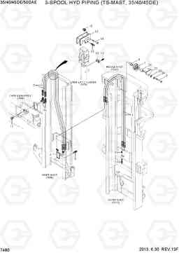 7480 3-SPOOL PIPING (TS-MAST,35/40/45DE) 35/40/45D-7E,50D-7AE, Hyundai