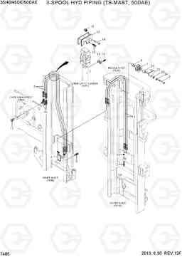 7485 3-SPOOL PIPING (TS-MAST,50DAE) 35/40/45D-7E,50D-7AE, Hyundai