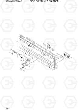 7540 SIDE SHIFT(JK, 3.5/4.0TON) 35/40/45D-7E,50D-7AE, Hyundai