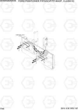 7745 FORK POSI PIPING(VF/TF-MAST,CLASSIII) 35/40/45D-7E,50D-7AE, Hyundai