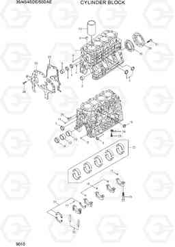 9010 CYLINDER BLOCK 35/40/45D-7E,50D-7AE, Hyundai