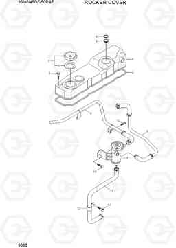 9060 ROCKER COVER 35/40/45D-7E,50D-7AE, Hyundai