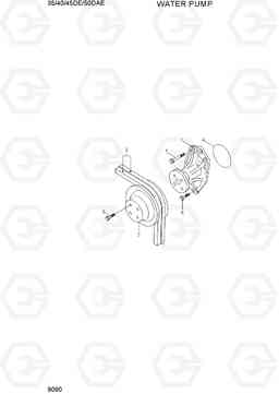 9090 WATER PUMP 35/40/45D-7E,50D-7AE, Hyundai