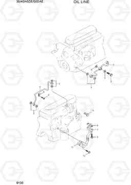 9130 OIL LINE 35/40/45D-7E,50D-7AE, Hyundai