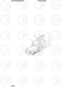 9200 STARTER 35/40/45D-7E,50D-7AE, Hyundai