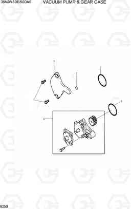 9250 VACUUM PUMP & GEAR CASE 35/40/45D-7E,50D-7AE, Hyundai