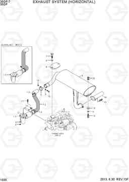 1035 EXHAUST SYSTEM(HORIZONTAL) 35DF-7, Hyundai