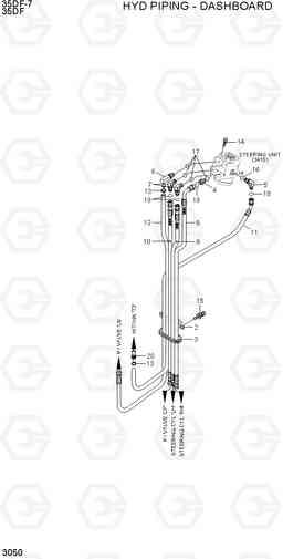 3050 HYD PIPING-DASHBOARD 35DF-7, Hyundai