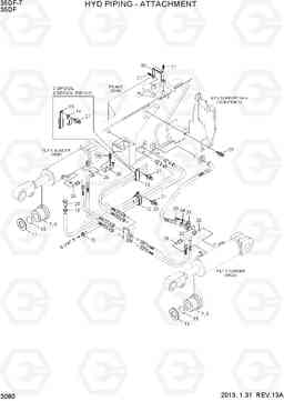 3080 HYD PIPING-ATTACHMENT 35DF-7, Hyundai