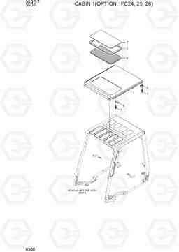 6300 PARTIAL CABIN 1 (ROOF,TYPE 2) 35DF-7, Hyundai