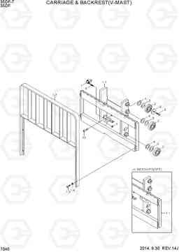 7040 CARRIAGE & B/REST (V-MAST) 35DF-7, Hyundai
