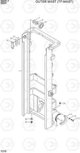 7210 OUTER MAST (TF-MAST) 35DF-7, Hyundai