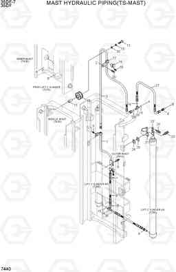 7440 MAST HYDRAULIC PIPING (TS-MAST) 35DF-7, Hyundai