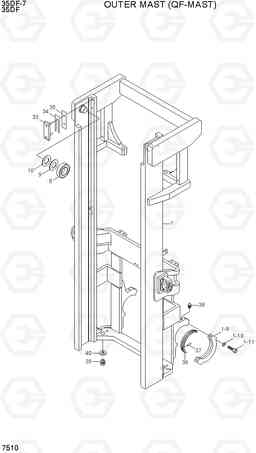 7510 OUTER MAST (QF-MAST) 35DF-7, Hyundai