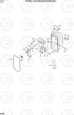 9180 FORK LEVER(GOVERNOR) 35DF-7, Hyundai